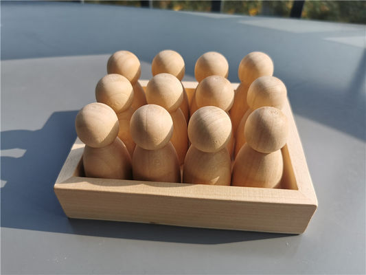 فرز Pegdoll Wooden Rainbow Stacker لعبة عصا الذاكرة الخشبية