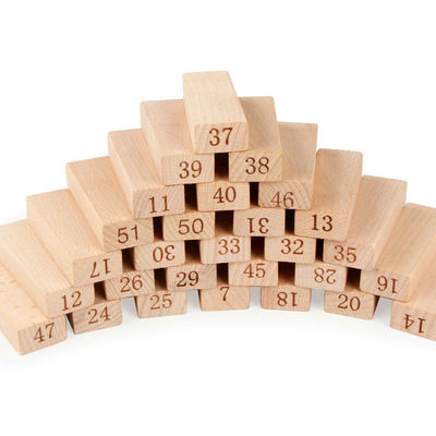 مكعبات بناء خشبية مكونة من 51 قطعة من لعبة Dominos Jenga