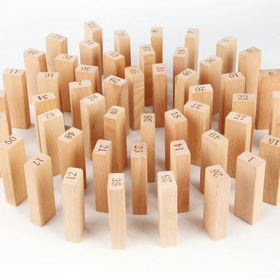 مكعبات بناء خشبية مكونة من 51 قطعة من لعبة Dominos Jenga