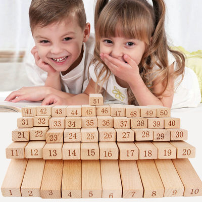 مكعبات بناء خشبية مكونة من 51 قطعة من لعبة Dominos Jenga