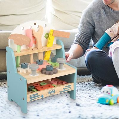Parent Child InteractiveWooden Workbench أدوات لتنمية الذكاء