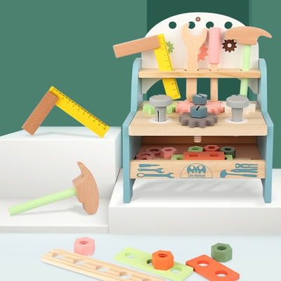 Parent Child InteractiveWooden Workbench أدوات لتنمية الذكاء