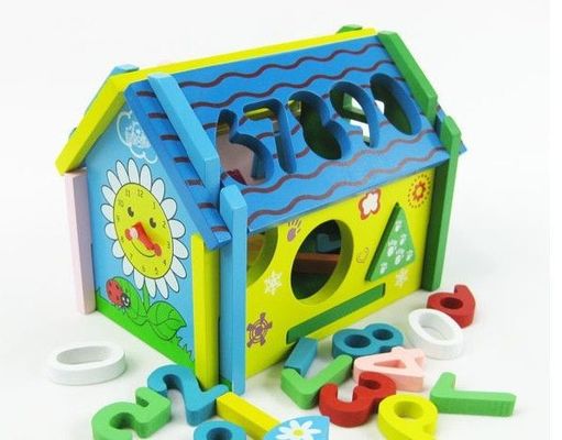 ODM Educational Cognitive Wisdom House ألعاب مكعبات خشبية