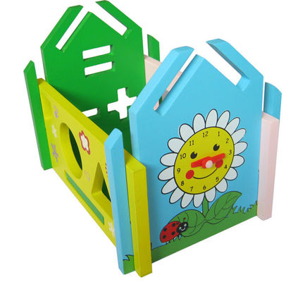 ODM Educational Cognitive Wisdom House ألعاب مكعبات خشبية
