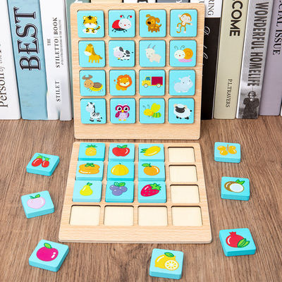 ODM Children'S Montessori Wooden Puzzle Board لعبة