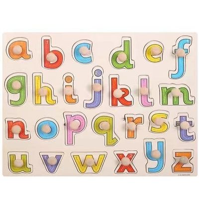 Hand Grasp 3D Montessori Wooden Jigsaw Puzzle لتعليم الرضع