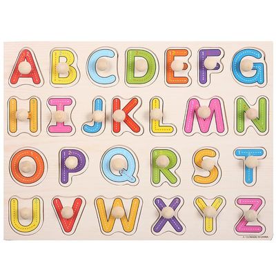 Hand Grasp 3D Montessori Wooden Jigsaw Puzzle لتعليم الرضع