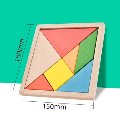 ثلاثية الأبعاد خشبية نمط الحيوان بازل قطع ملونة Tangram لعبة أطفال مونتيسوري التعليم المبكر ألعاب الفرز لعب الأطفال