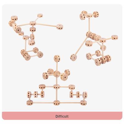 مكعبات بناء خشبية من 3D Construct Fort لعبة إبداعية DIY للأطفال