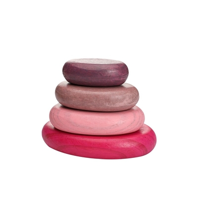 Baby Wooden Montessori Jenga Rainbow Stacked Stacking متوازن خالي من BPA