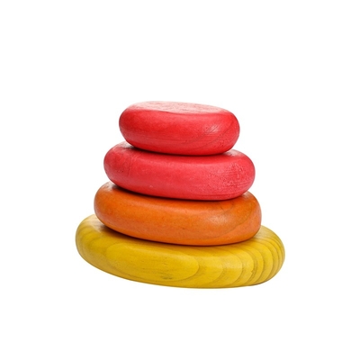 Baby Wooden Montessori Jenga Rainbow Stacked Stacking متوازن خالي من BPA